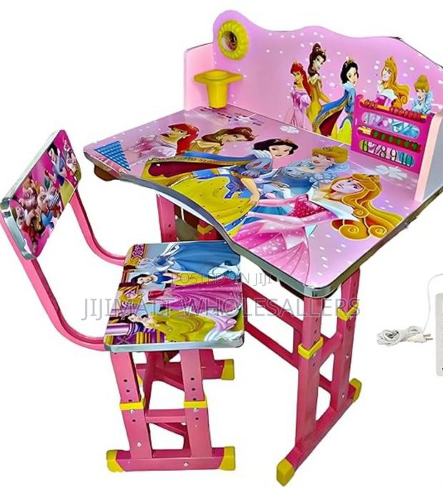 Pink Kids Study Tables Available in Different Themes - main view