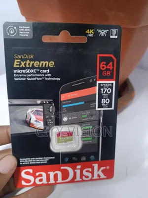 Sandisk Extreme Microsd 64gb 160mbps Read Speed 60mbps Write