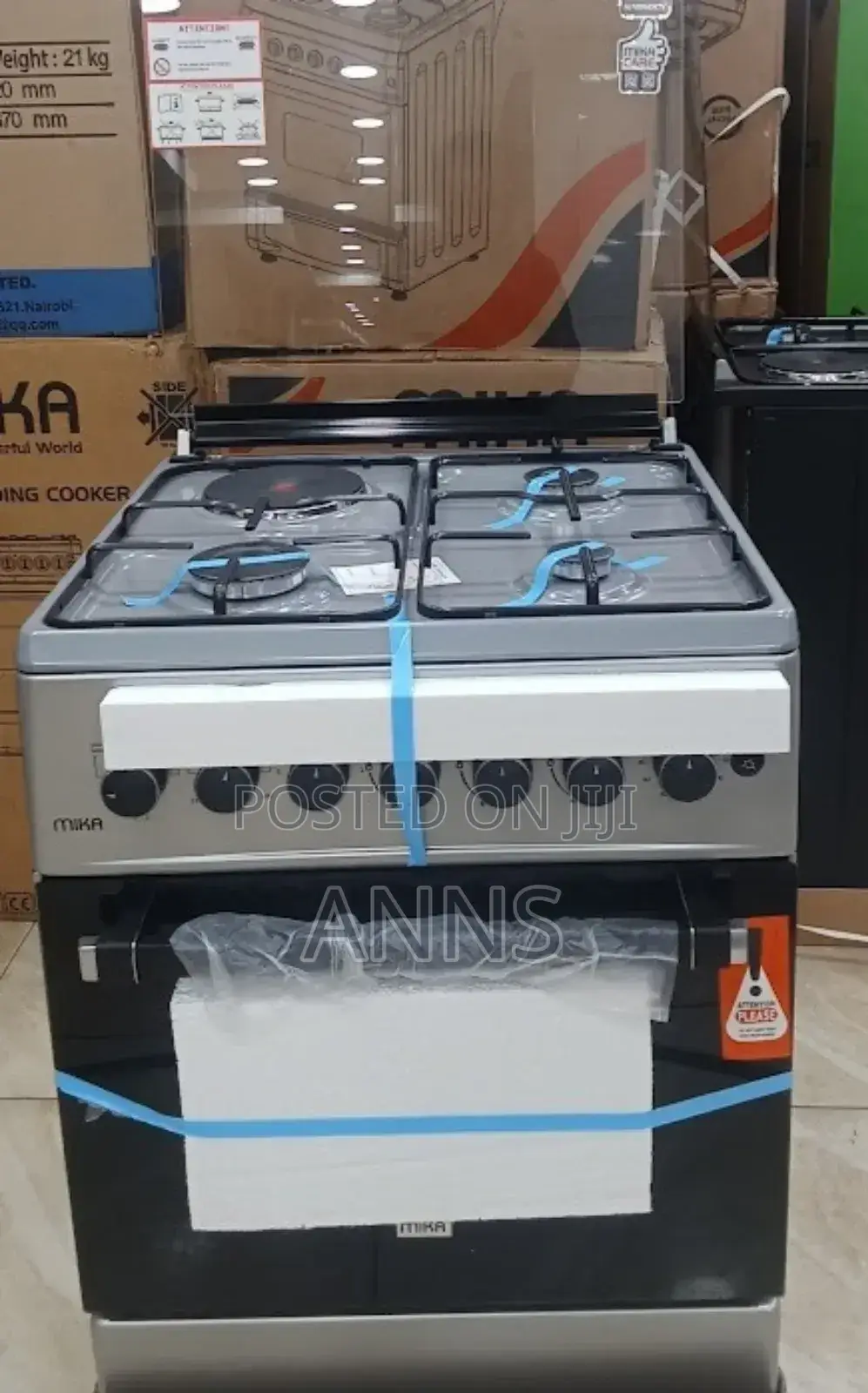 Mika 58×58cm Standing 3+1 Cooker