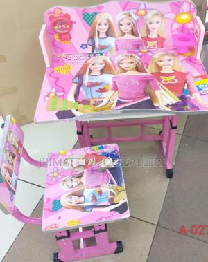 Pink Kids Study Tables Barbie Theme Available - thumbnail 2