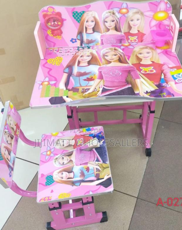 Pink Kids Study Tables Barbie Theme Available - main view