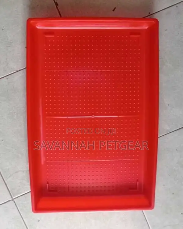 Red Color Plastic Poultry Chick Feeders Broiler Feeding Tray