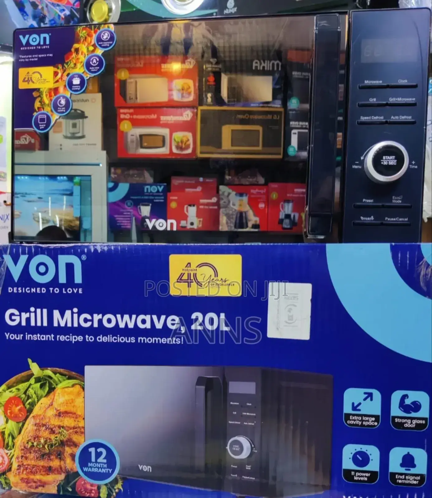 Von Digital 20 Litres + Grill Microwave Oven