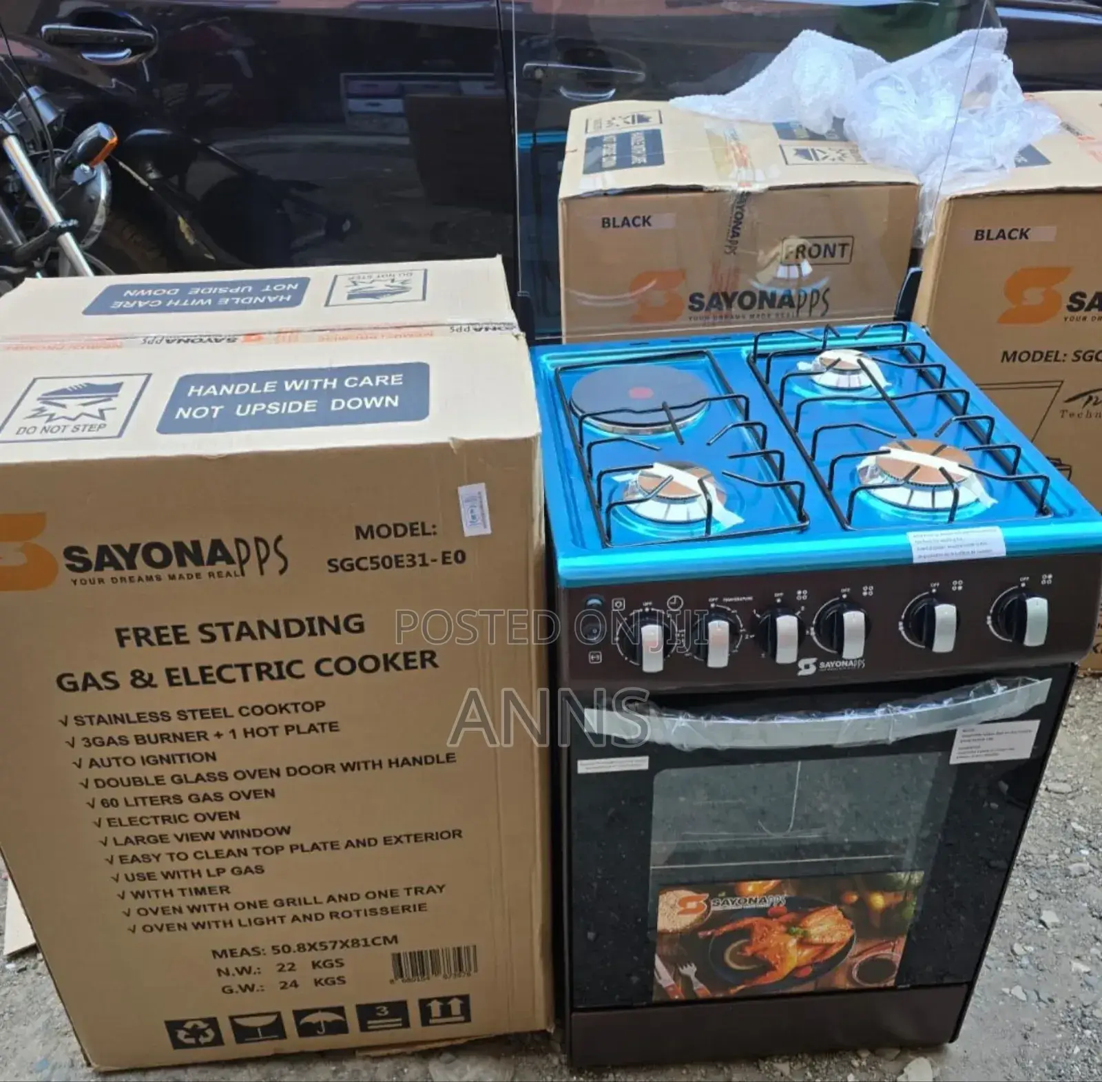 Sayona 3+1 Standing 50/55 Electric Oven Cooker