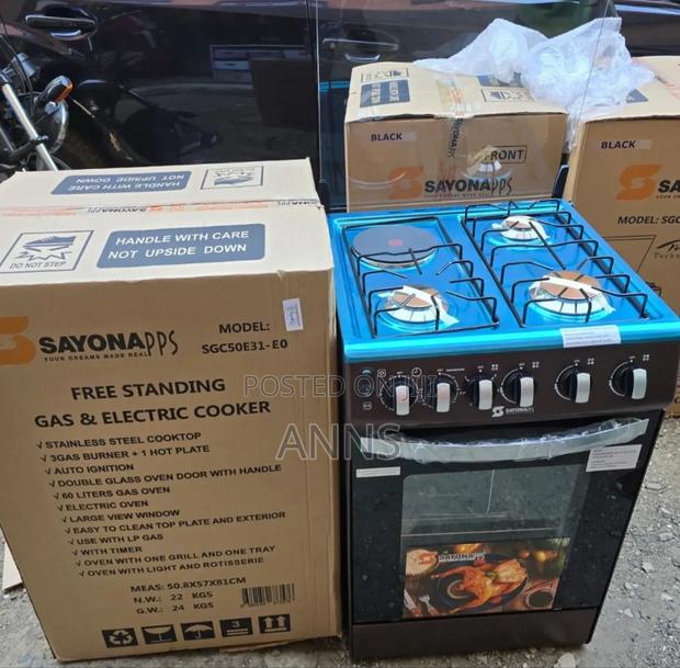 Sayona 3+1 Standing 50/55 Electric Oven Cooker