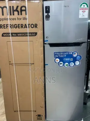 Mika Double Door ~ 168L Defrost Fridge- Silver