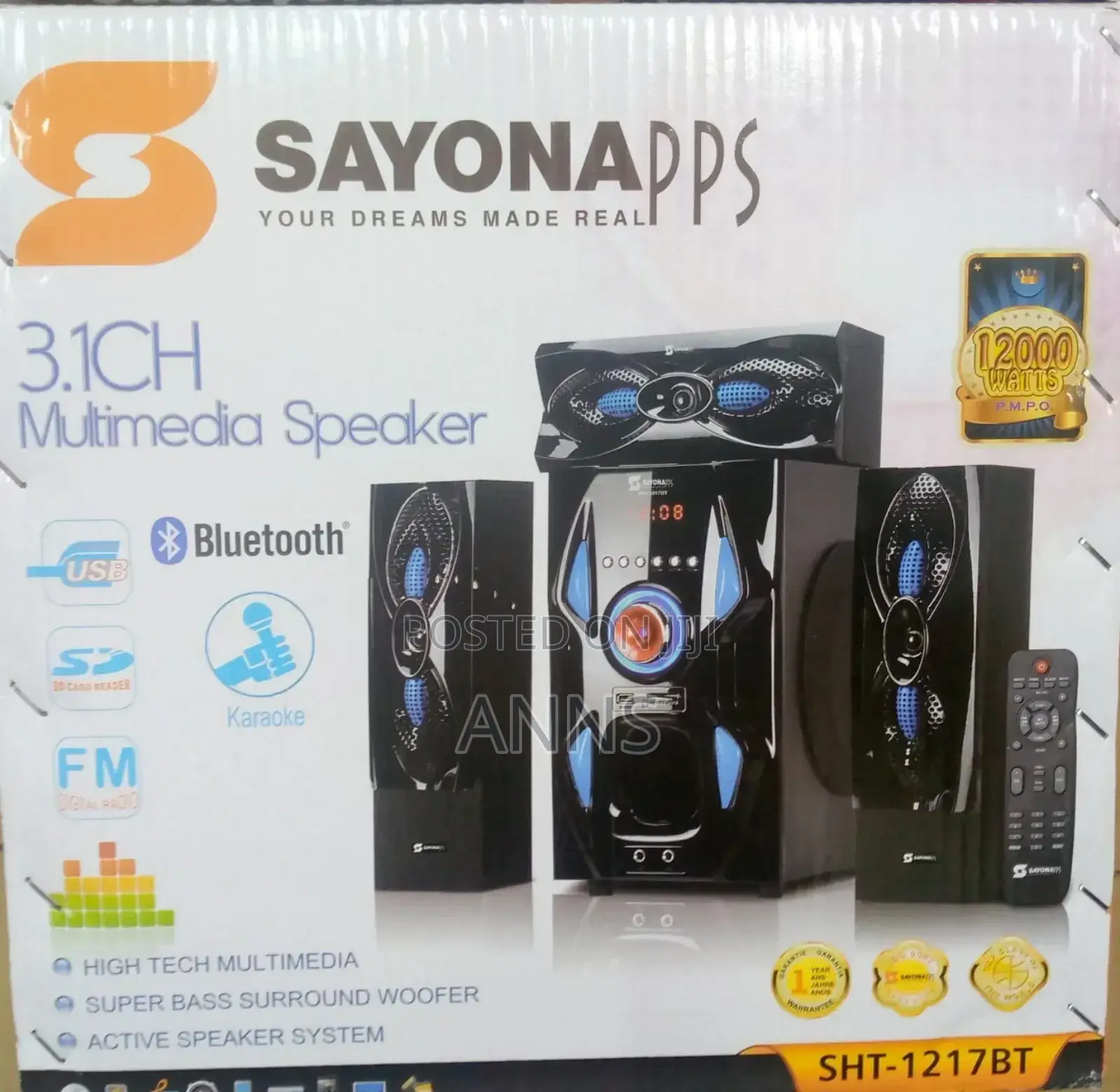 Sayona 3.1 Amazing SHT-1217BT Best Sound Systems