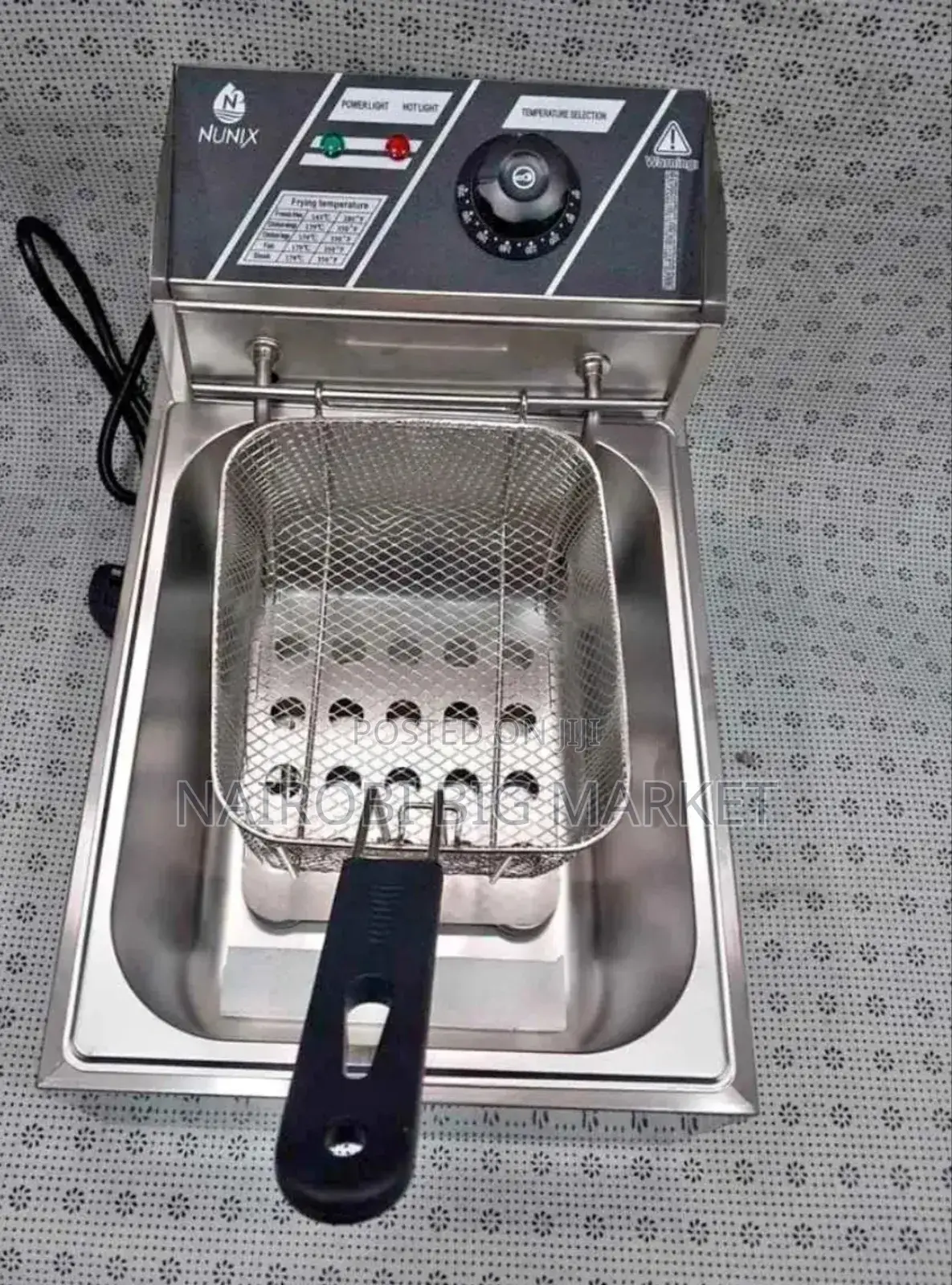 Electric-Deep-Flyer-Nunix-Single-Stainless-Steel-Deep-Fryer