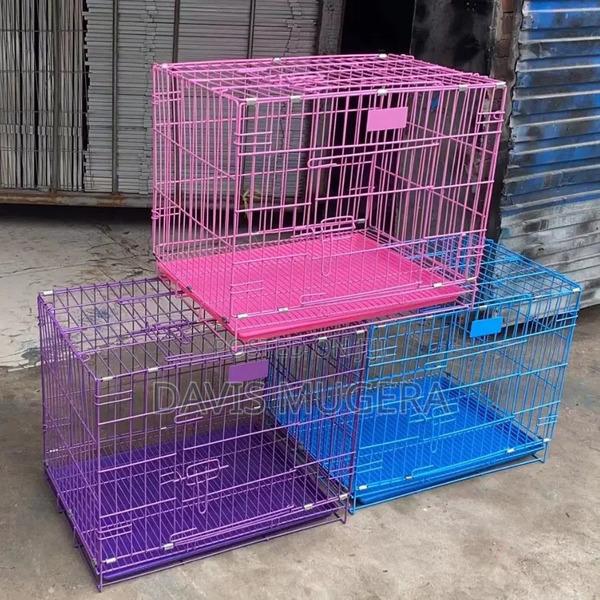 Metal Wire Pet Dog Cage Foldable Dog Crate - Medium Size - main view
