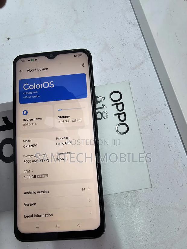 Oppo A18 128 GB Black - thumbnail 4