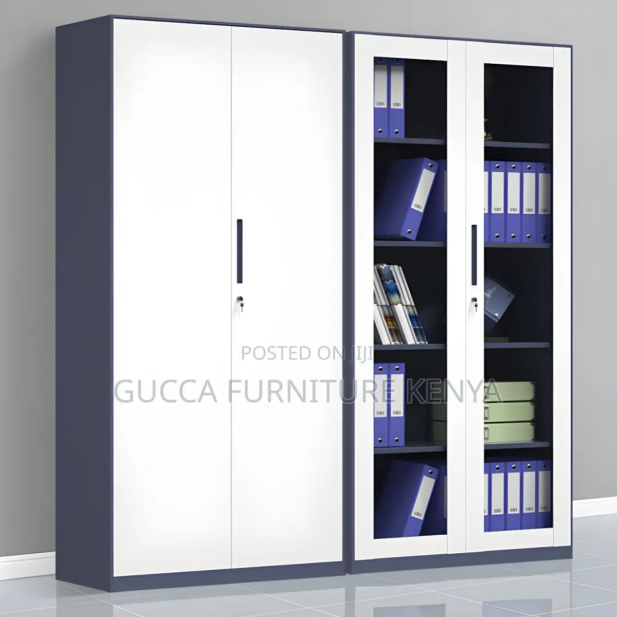 Cabinets: Full Glass Door Storage Steel File Cabinet