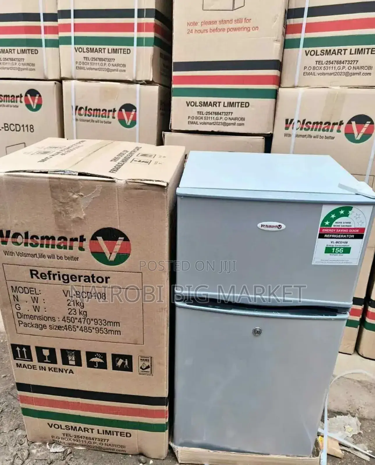 Volsmart-108l-Double-Door-Vl-Bcd108-Top-Freezer-Refrigerator