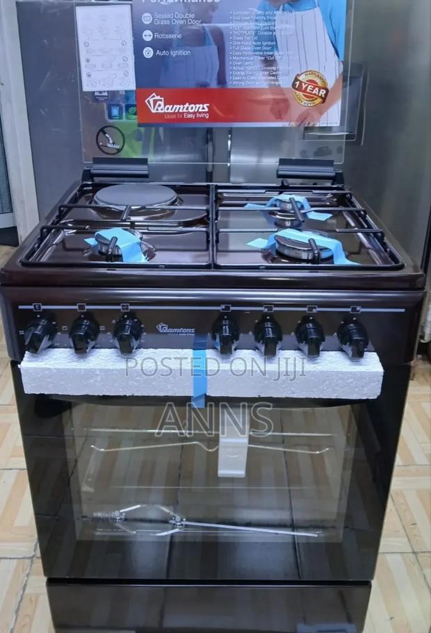 Ramtons 60by 60 ~ Standing 3gas+ 1electric Cooker