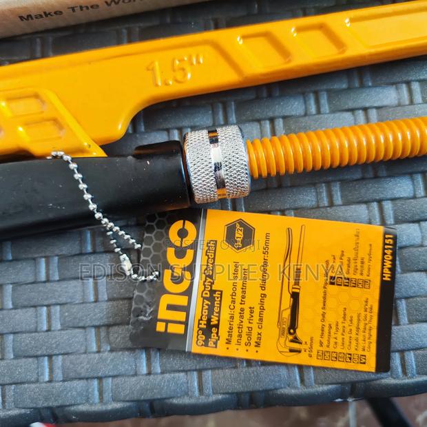 Pipe Wrench Ingco Swedish Pipe Wrench 90° Clamp Diameter55mm - thumbnail 2