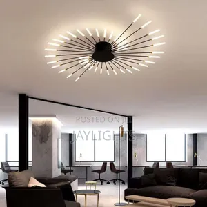 LED Home Lights Modern Decor Black Chandelier Ceiling Light