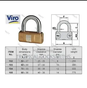 Viro Original Brass Padlock 103(60mm)