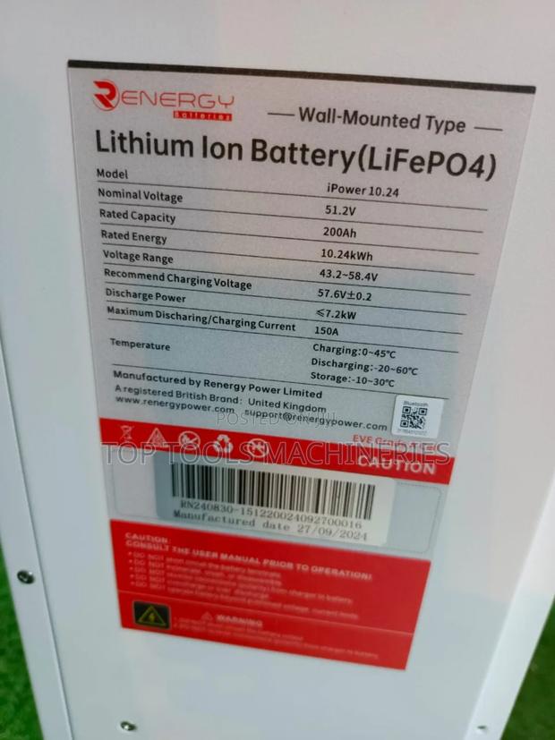 Renergy Lithium Battery 10kw 48V - thumbnail 2