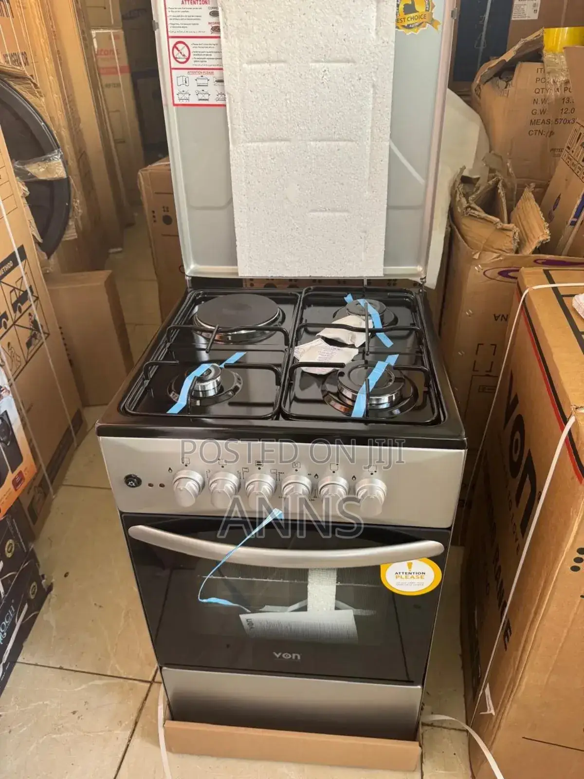 Von 50×60 Standing 3gas+1 Electric Best Cooker