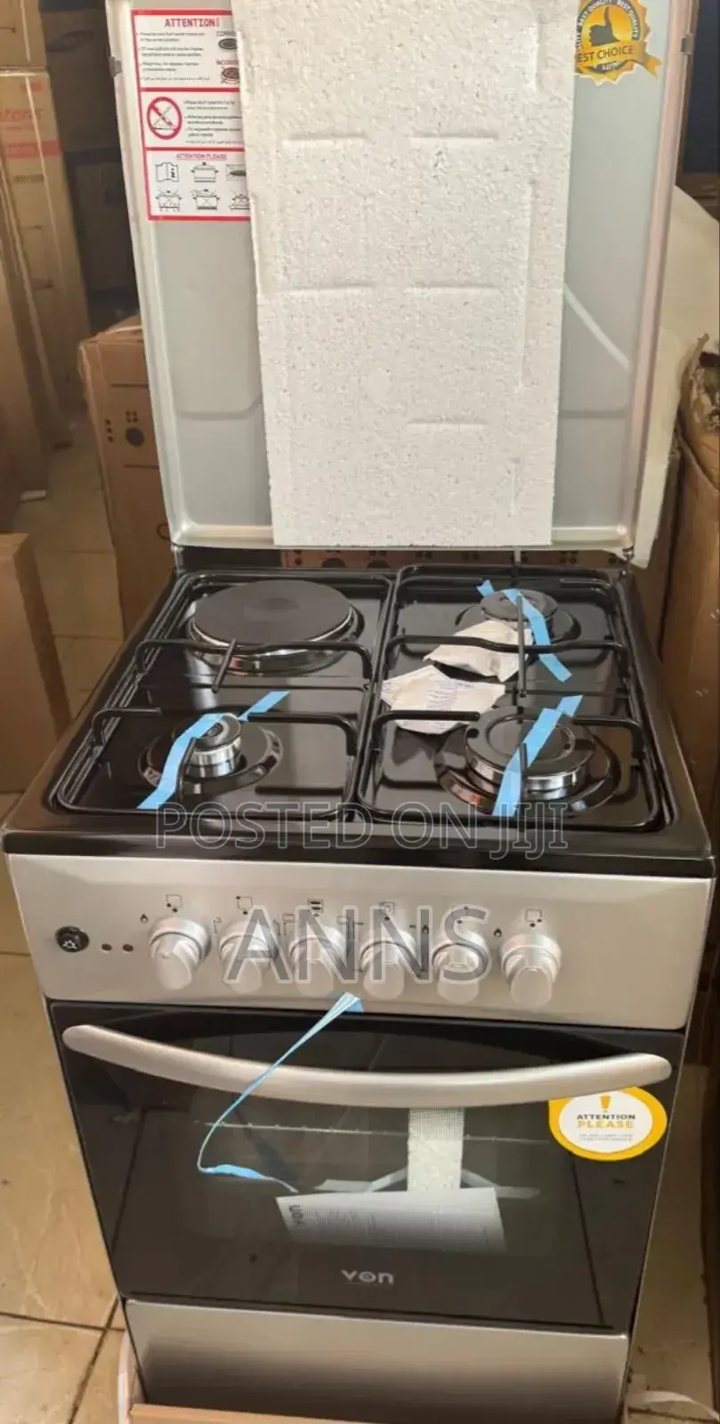 Von 50by 60 - 3+1 Standing Cooker- Silver