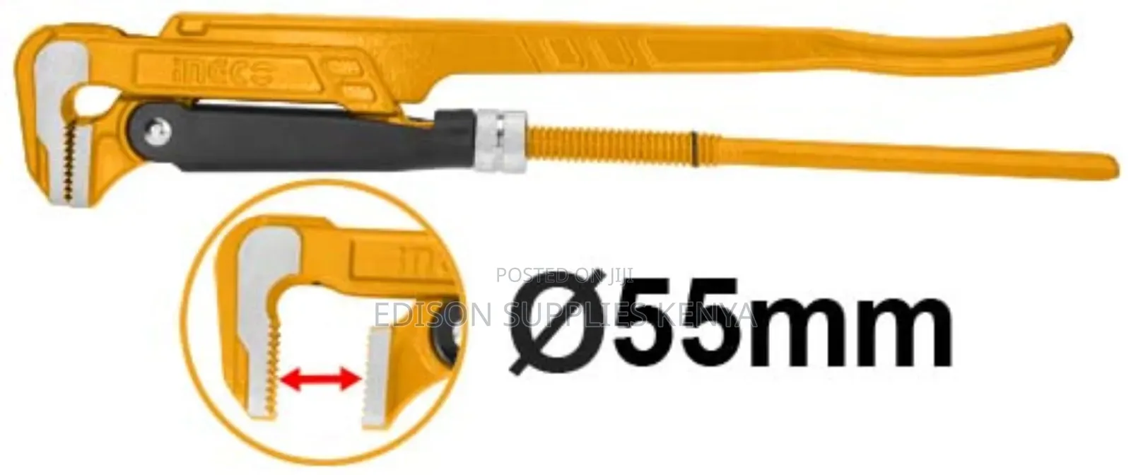 Pipe Wrench Ingco Swedish Pipe Wrench 90° Clamp Diameter55mm