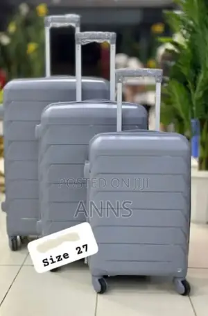 3 in 1 Rubber Suitcase Travel Bag- Grey