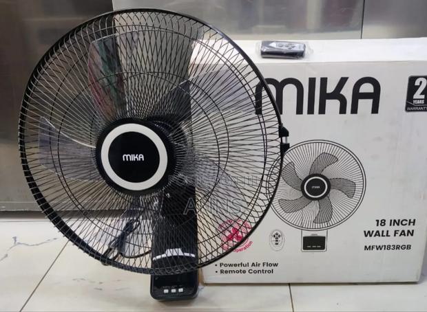 Mika 18" Wall Fan~ Black