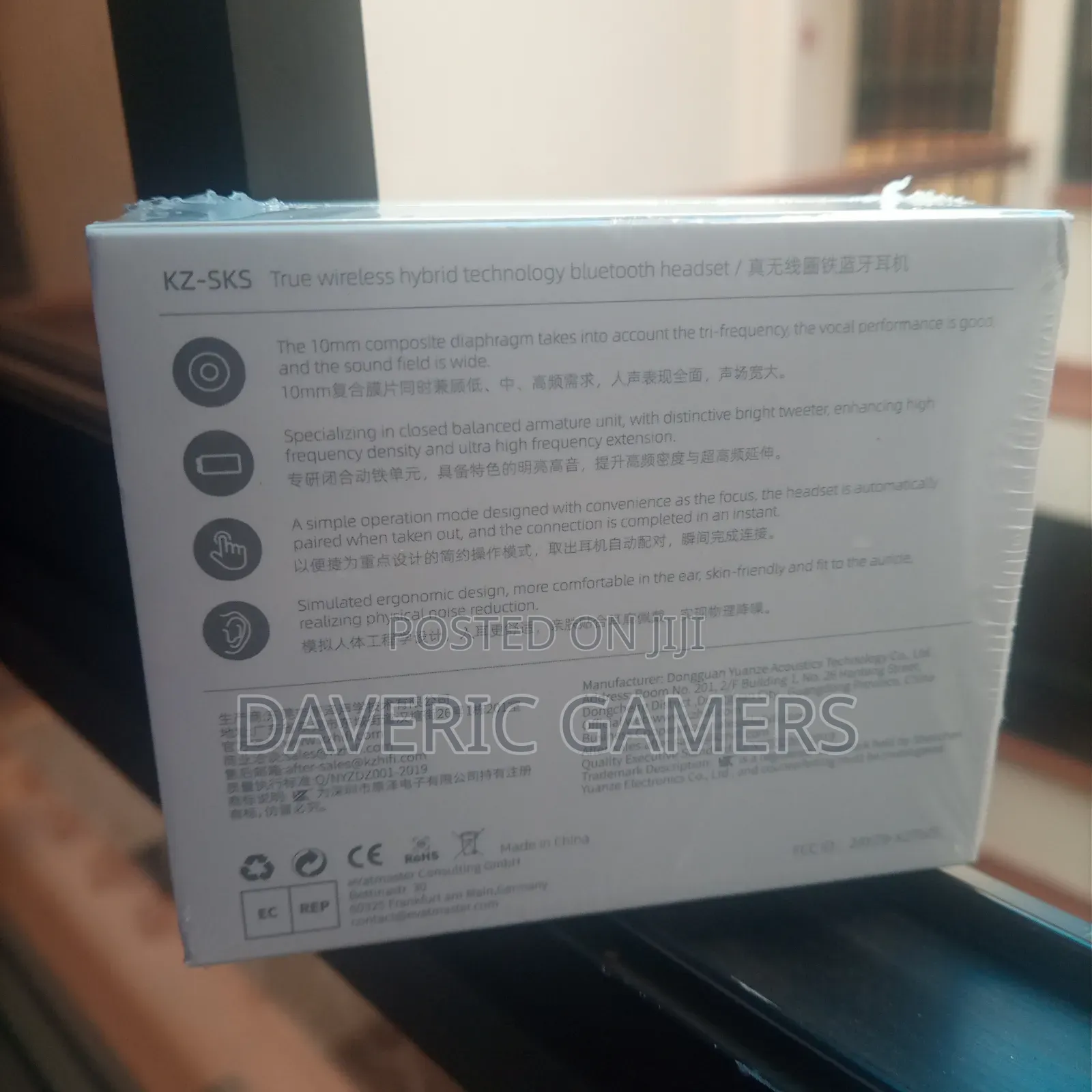 Kz Sks Tws Earphones – Hybrid Drivers, Bt 5.2, Gaming
