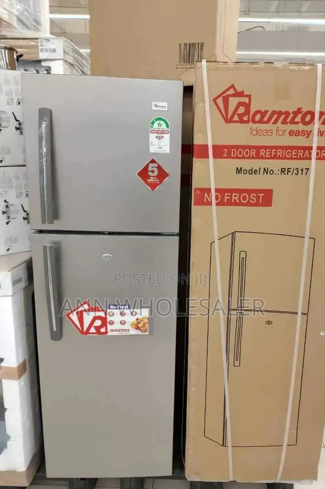 Ramtons-Rf-317-243lt-No-Frost-Fridge-Stainless-Steel
