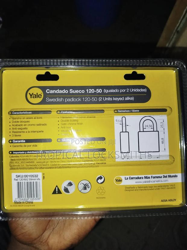 Yale Twin Padlocks Keyed Alike (50mm) Normal Keys - thumbnail 3