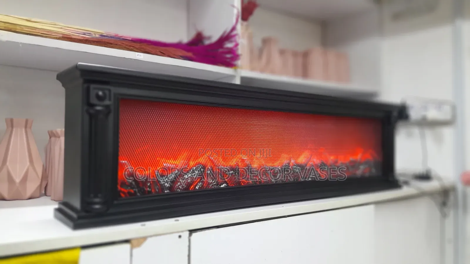 Fireplace in Black 1m in Store