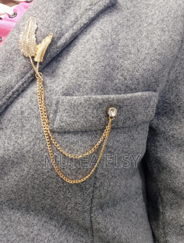 Long Short,Gold Silver Lapel Chains - thumbnail 3