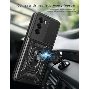Metal Ring Multifunction Case Compatible With OPPO Reno 12 5