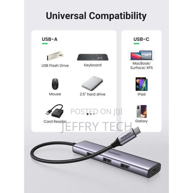 Ugreen USB-C to 4-Port USB 3.0 Hub (CM473, UG-20841) - thumbnail 4