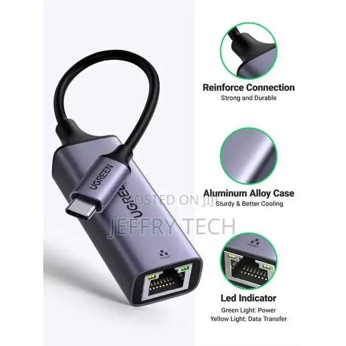 Ugreen USB Type C Tom Gigabit Ethernet Adapter