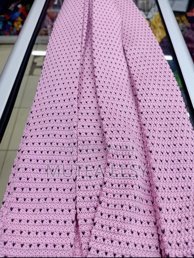 Baby Pink Knitted Ties - thumbnail 2