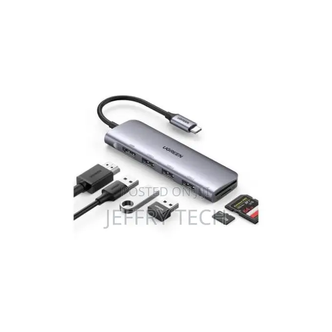 Ugreen Hub Adapter Multifunction Usb-C 6-in-1 - Cm195 - Grey