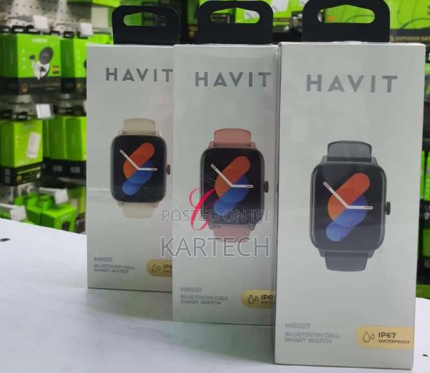 Havit M9037 Bluetooth Call Smart Watch Black Pink - thumbnail 3