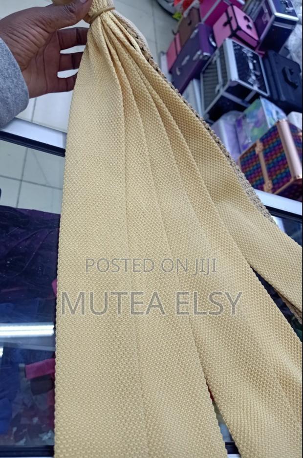 Gold Plain Polycadot Knitted Ties - main view