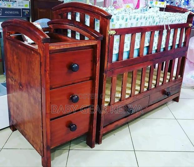 Mahogany Cot N Drawers - main view