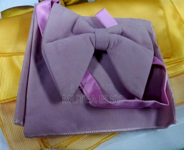 Dusty Pink Velvet Bowties Sets - main view