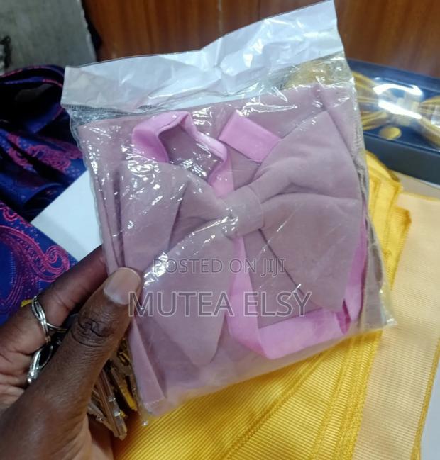 Dusty Pink Velvet Bowties Sets - thumbnail 2