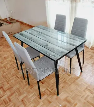 Gray Four Seater Dinning Table