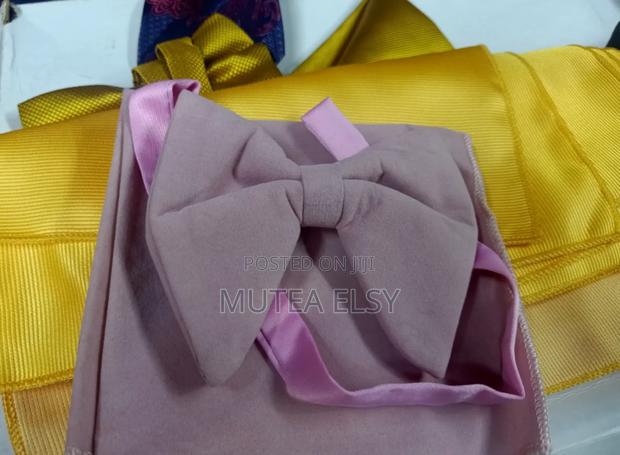 Dusty Pink Velvet Bowties Sets - thumbnail 3