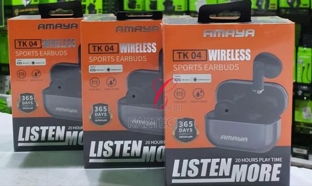 Amaya TK04 Wireless Sports Earbuds (White)