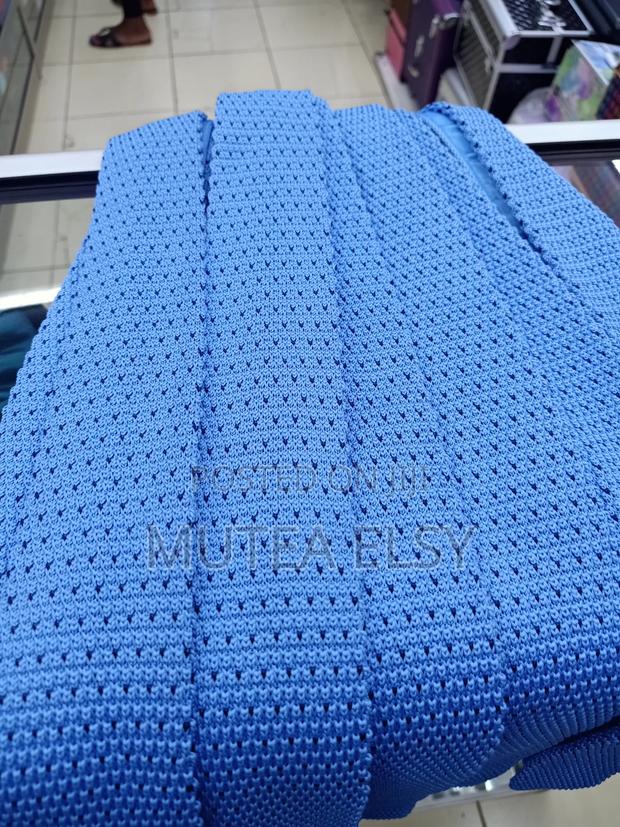 Skyblue Polycadot Knitted Ties - thumbnail 3