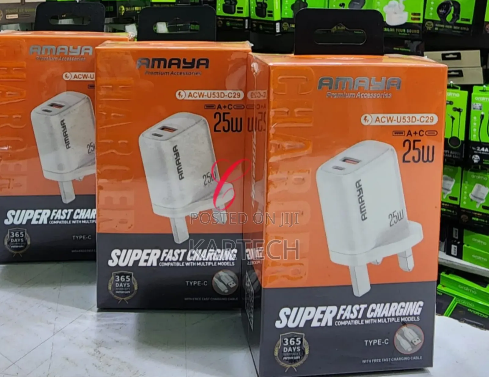 Amaya U53d-C29 25W Dual Ports Type C Fast Charger