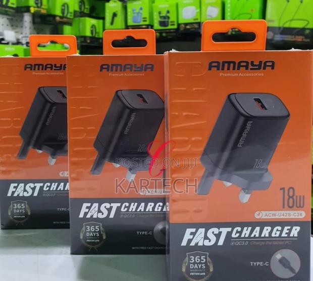 Amaya ACW-U42S-C26 18W Type C Fast Chargers - main view