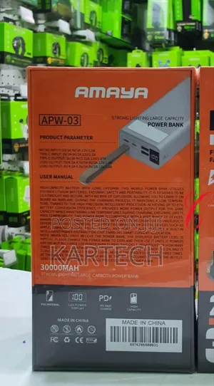 Amaya APW-03 PD20W 22.5W 30,000mah Quick Charger Power Banks