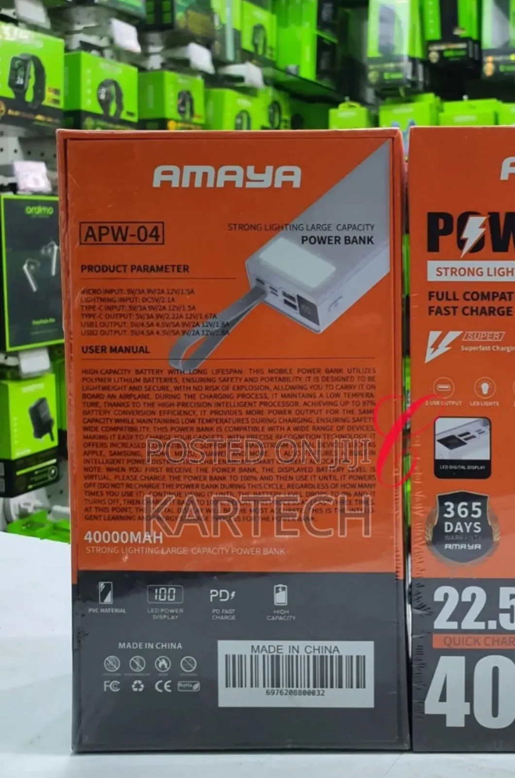 Amaya APW-04 PD20W 22.5W 40,000mah Quick Charger Power Bank