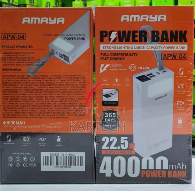 Amaya APW-04 PD20W 22.5W 40,000mah Quick Charger Power Bank